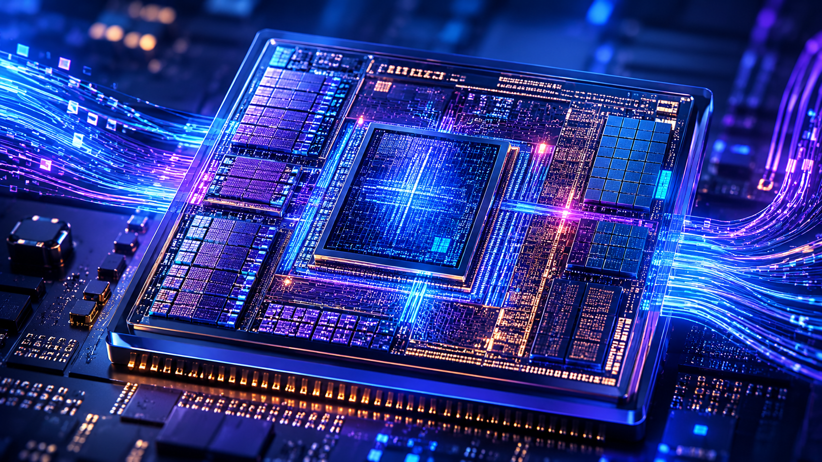 High-speed data fabric over an AI chip